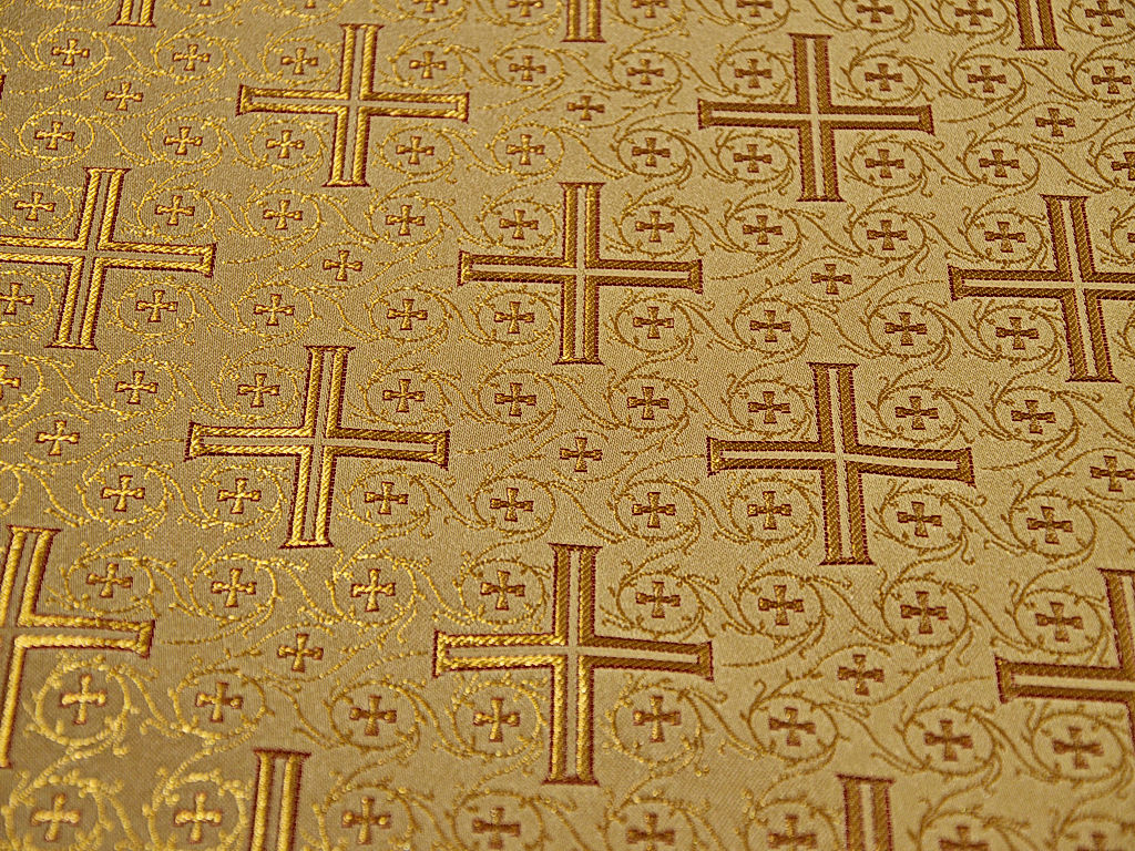 801OG Krest vizantiiskii ohra bordo